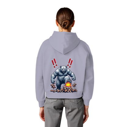 Teddy Terror - Womens Organic Boxcut Hoodie