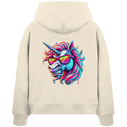 Funky Unicorn - Womens Organic Boxcut Hoodie