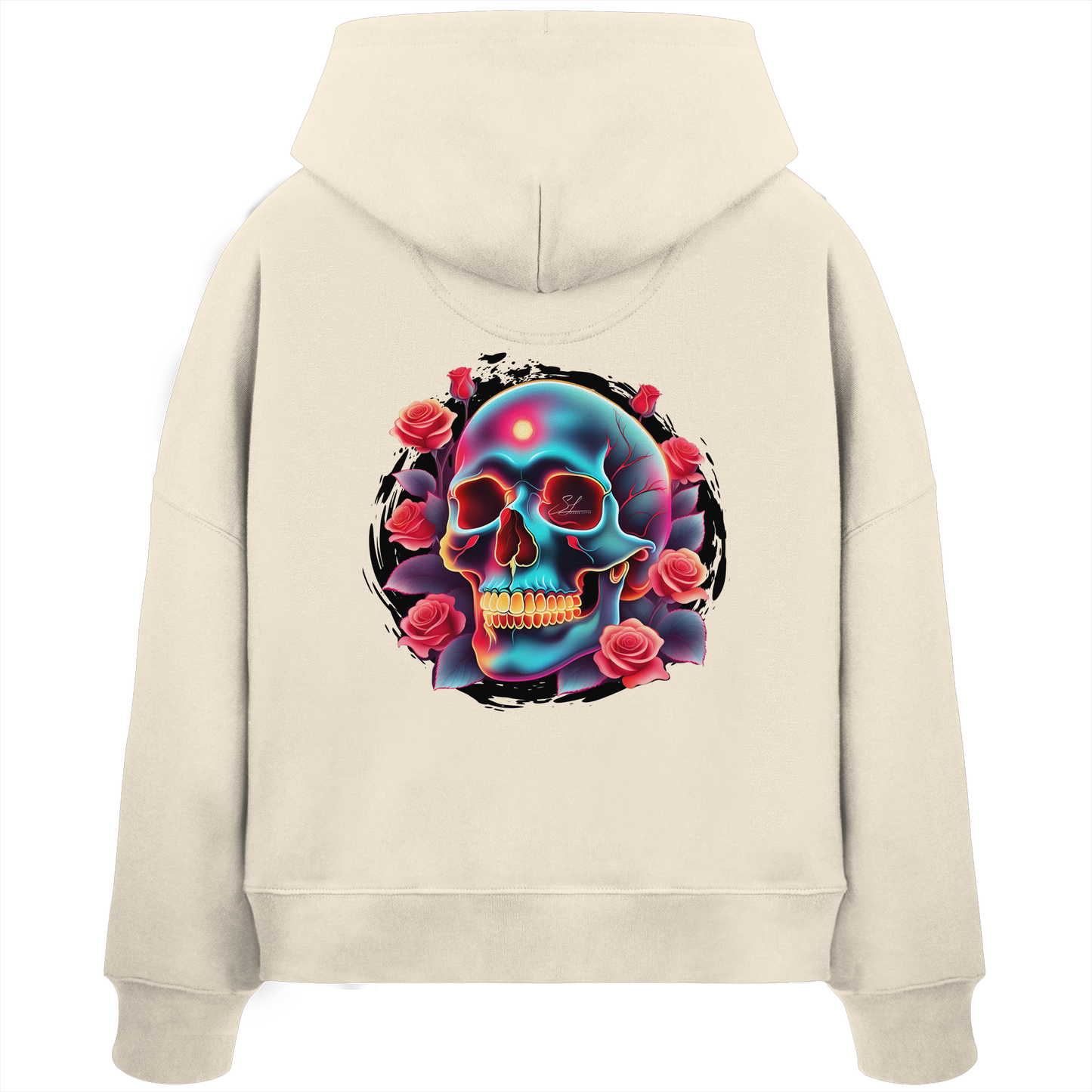 Glow Skull - Womens Organic Boxcut Hoodie