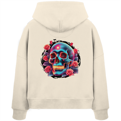 Glow Skull - Womens Organic Boxcut Hoodie