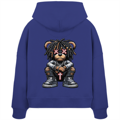 Badass Teddy - Womens Organic Boxcut Hoodie