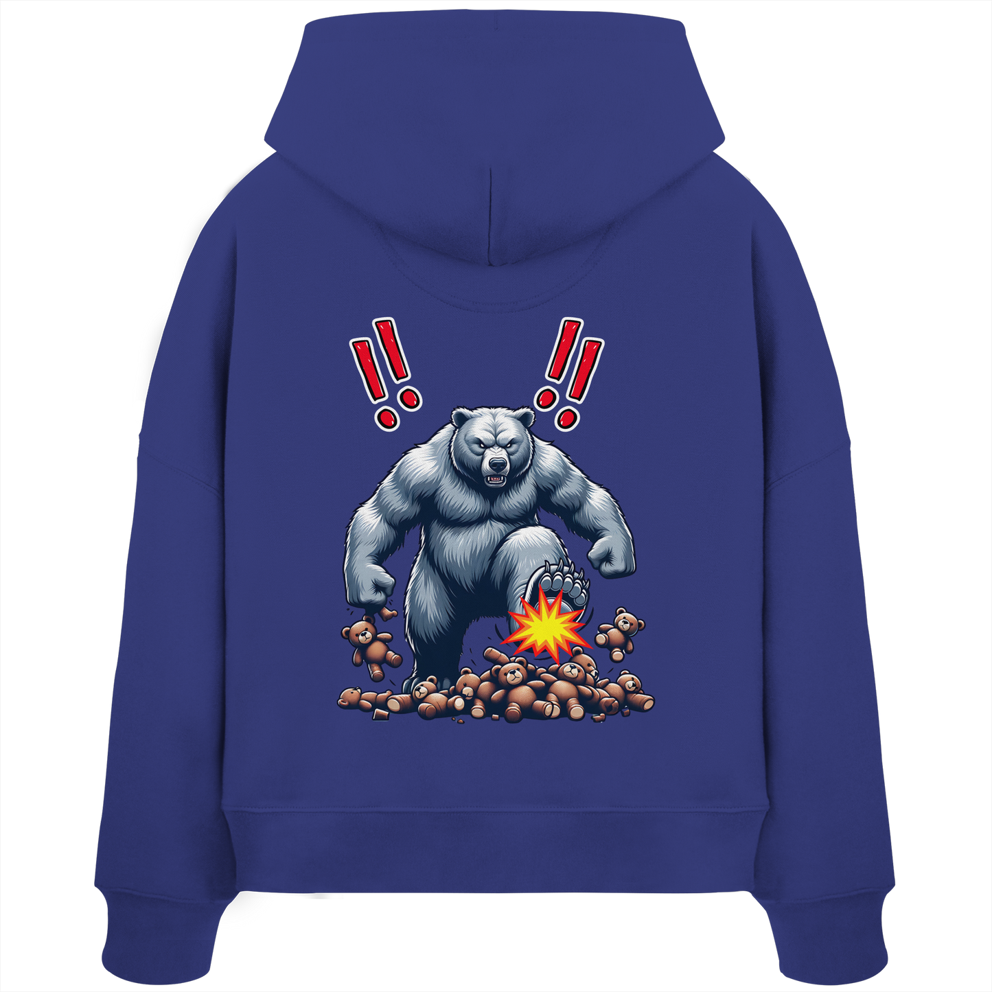 Teddy Terror - Womens Organic Boxcut Hoodie