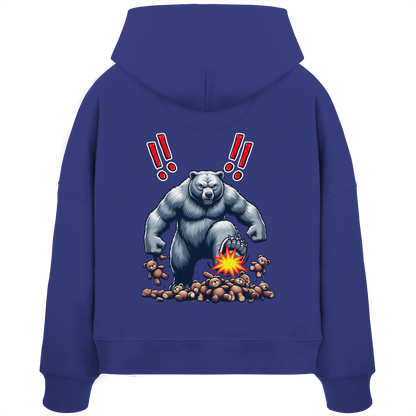 Teddy Terror - Womens Organic Boxcut Hoodie