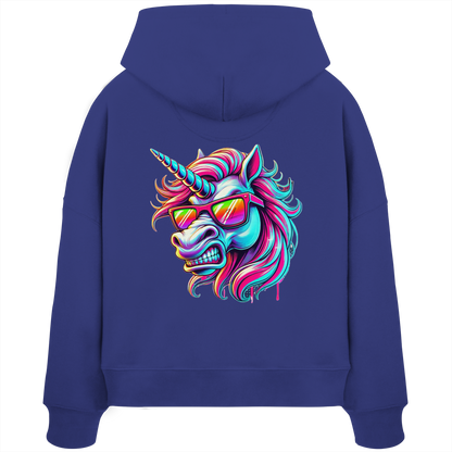 Funky Unicorn - Womens Organic Boxcut Hoodie