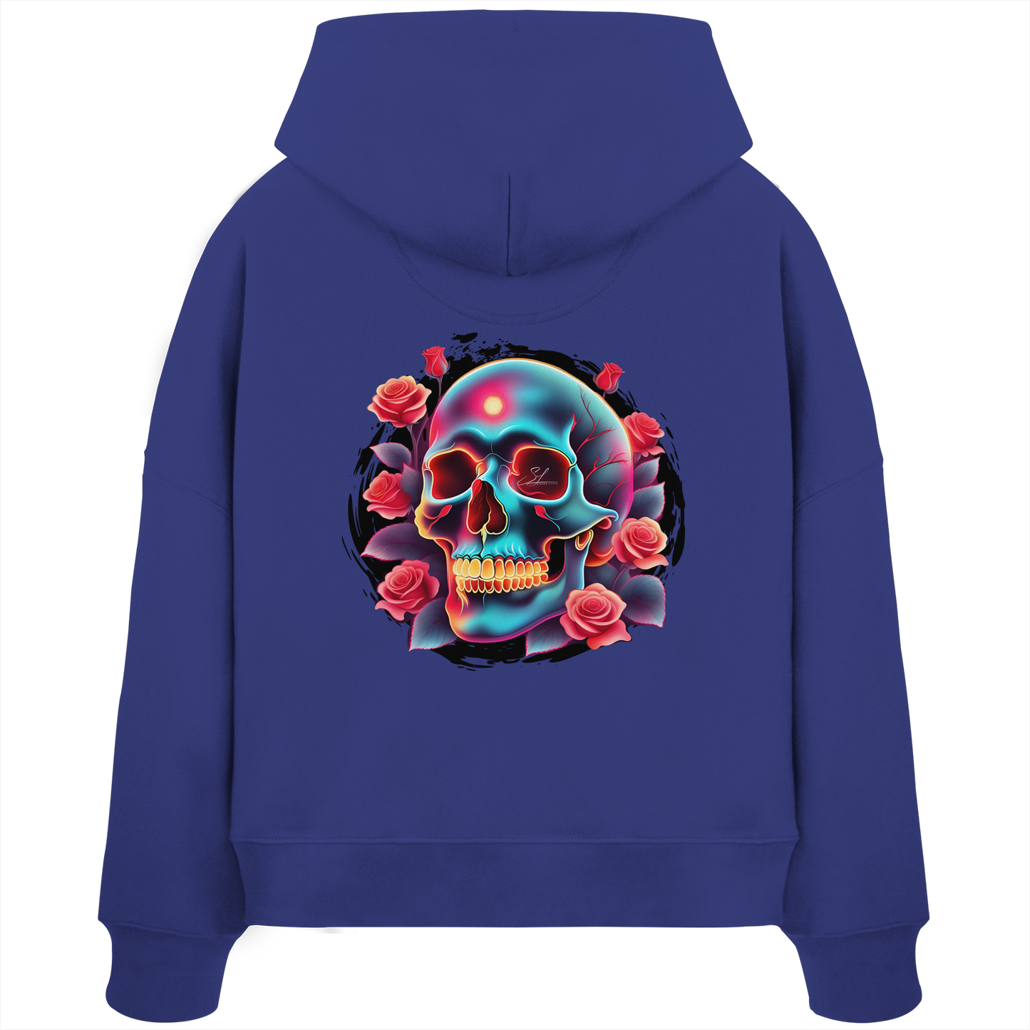 Glow Skull - Womens Organic Boxcut Hoodie