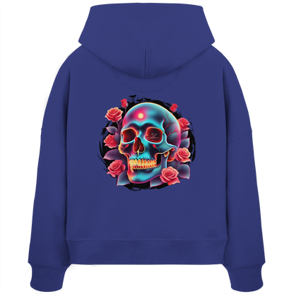 Glow Skull - Womens Organic Boxcut Hoodie