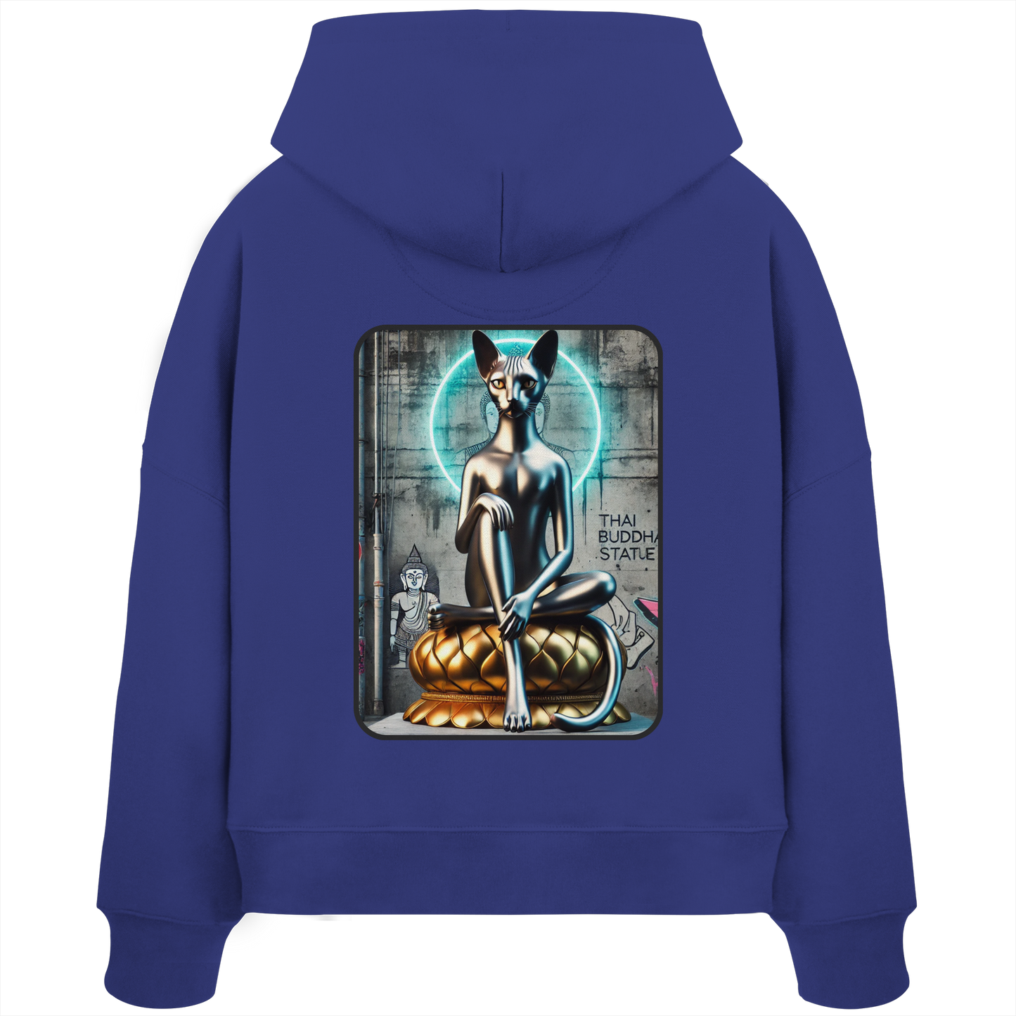 Mystic Cat - Sweat à capuche bio Boxcut pour femme