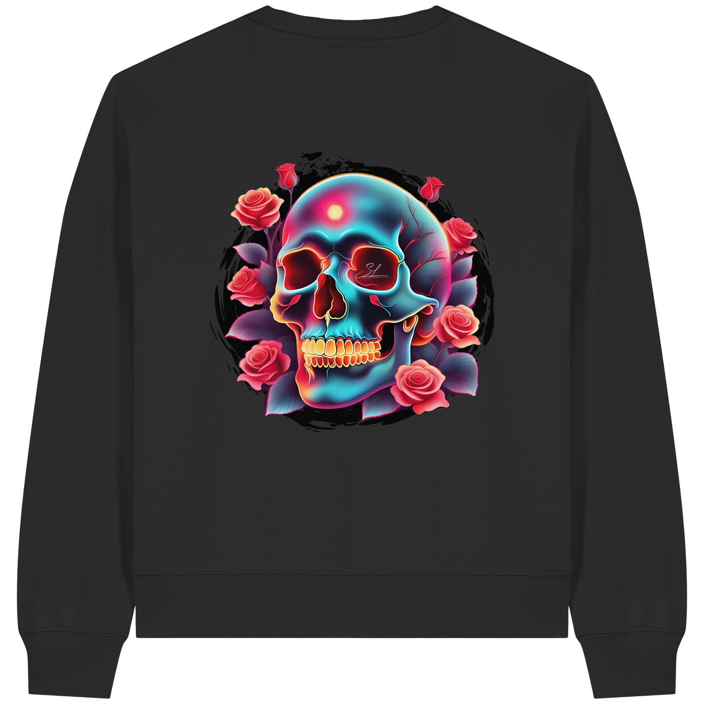Glow Skull - Womens Organic Boxcut Sweatshirt