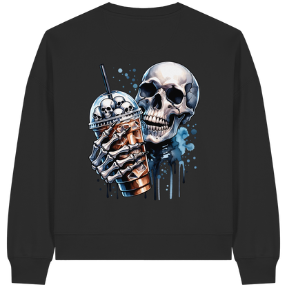 Chill Skull - Womens Organic Boxcut Sweatshirt