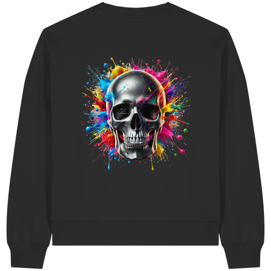 Explosion of Life - Womens Organic Boxcut Sweatshirt