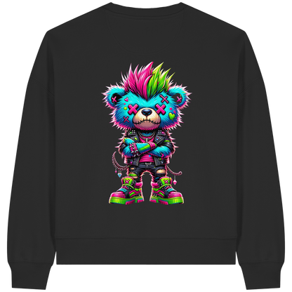 Punk Neon Teddy - Sweat-shirt bio Boxcut pour femme