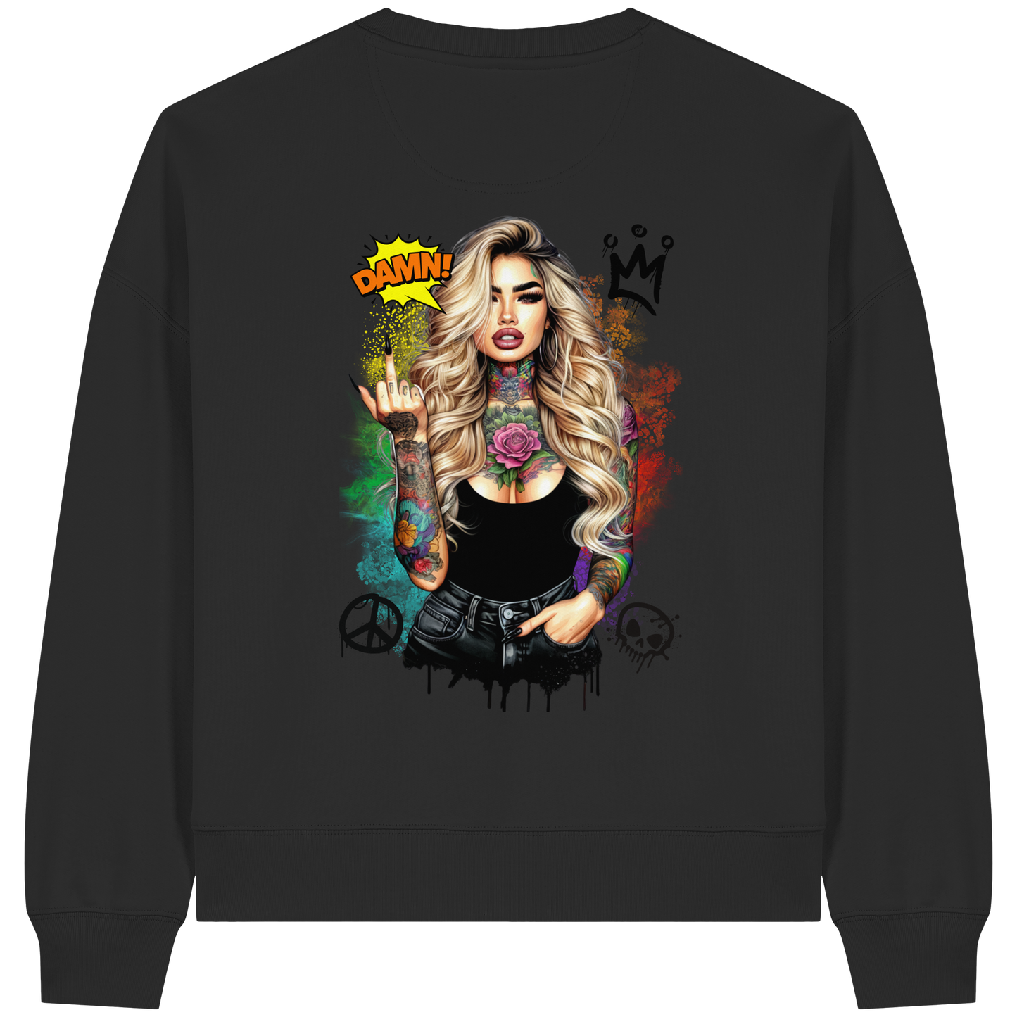 Ink Queen - Womens Organic Boxcut Sweatshirt