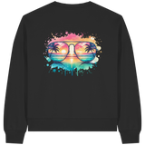 Tropical Sunset Glasses - Womens Organic Boxcut Sweatshirt
