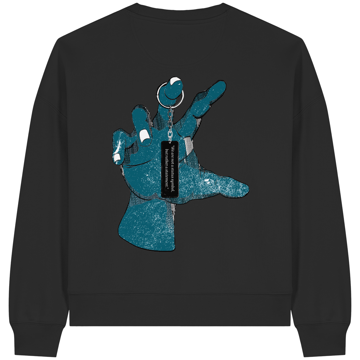 Statement Hand - Womens Organic Boxcut Sweatshirt