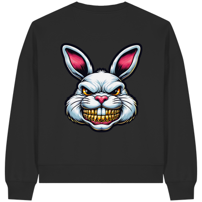 ToothBunny Terror - Womens Organic Boxcut Sweatshirt