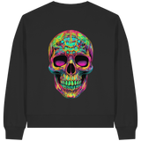 Psychedelic Skull - Womens Organic Boxcut Sweatshirt