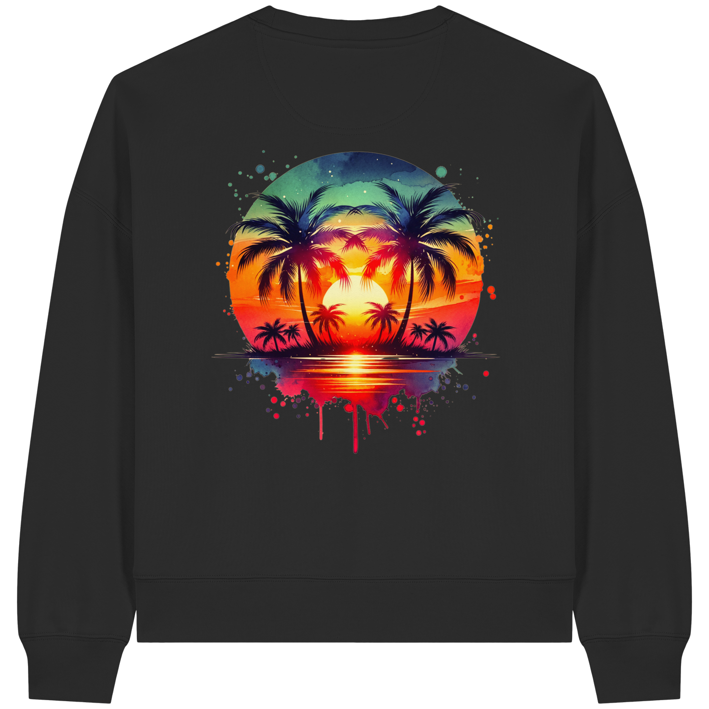Tropical Sunset - Womens Organic Boxcut Sweatshirt