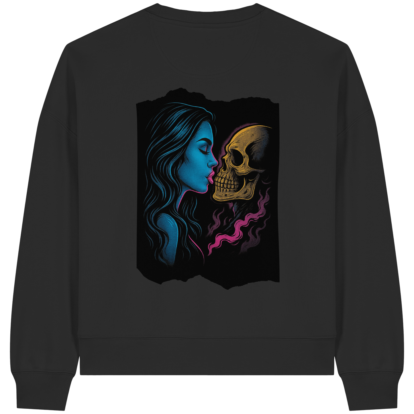Kissing Skull - Womens Organic Boxcut Sweatshirt