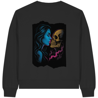 Kissing Skull - Womens Organic Boxcut Sweatshirt
