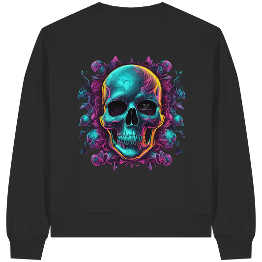 Galactic Skull - Womens Organic Boxcut Sweatshirt