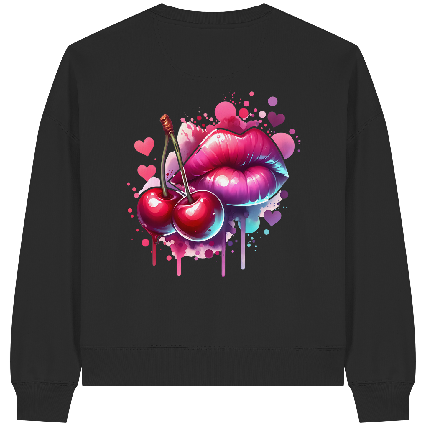 Cherry Kiss - Womens Organic Boxcut Sweatshirt