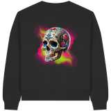 Sweat-shirt bio Boxcut pour femme à motif tête de mort florale