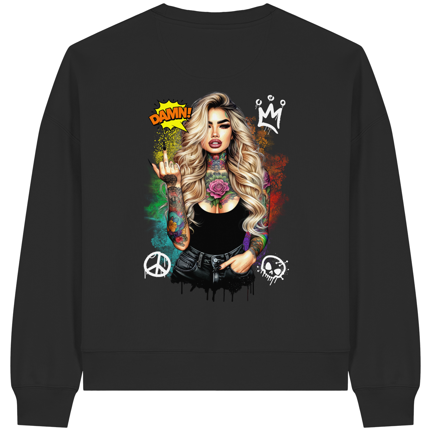 Ink Queen - Womens Organic Boxcut Sweatshirt