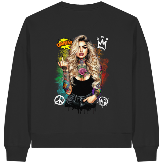 Ink Queen - Womens Organic Boxcut Sweatshirt