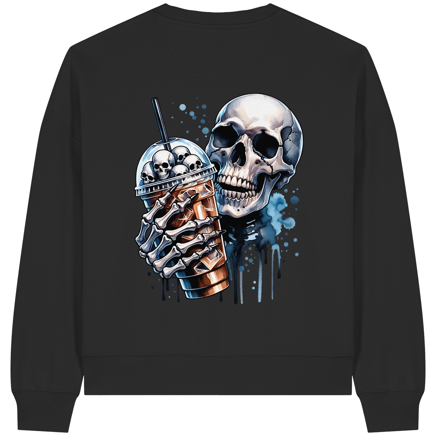 Chill Skull - Womens Organic Boxcut Sweatshirt