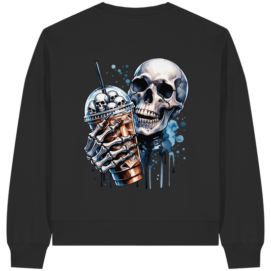 Chill Skull - Womens Organic Boxcut Sweatshirt