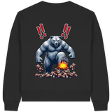 Teddy Terror - Womens Organic Boxcut Sweatshirt