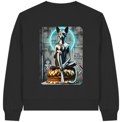 Mystic Cat - Womens Organic Boxcut Sweatshirt