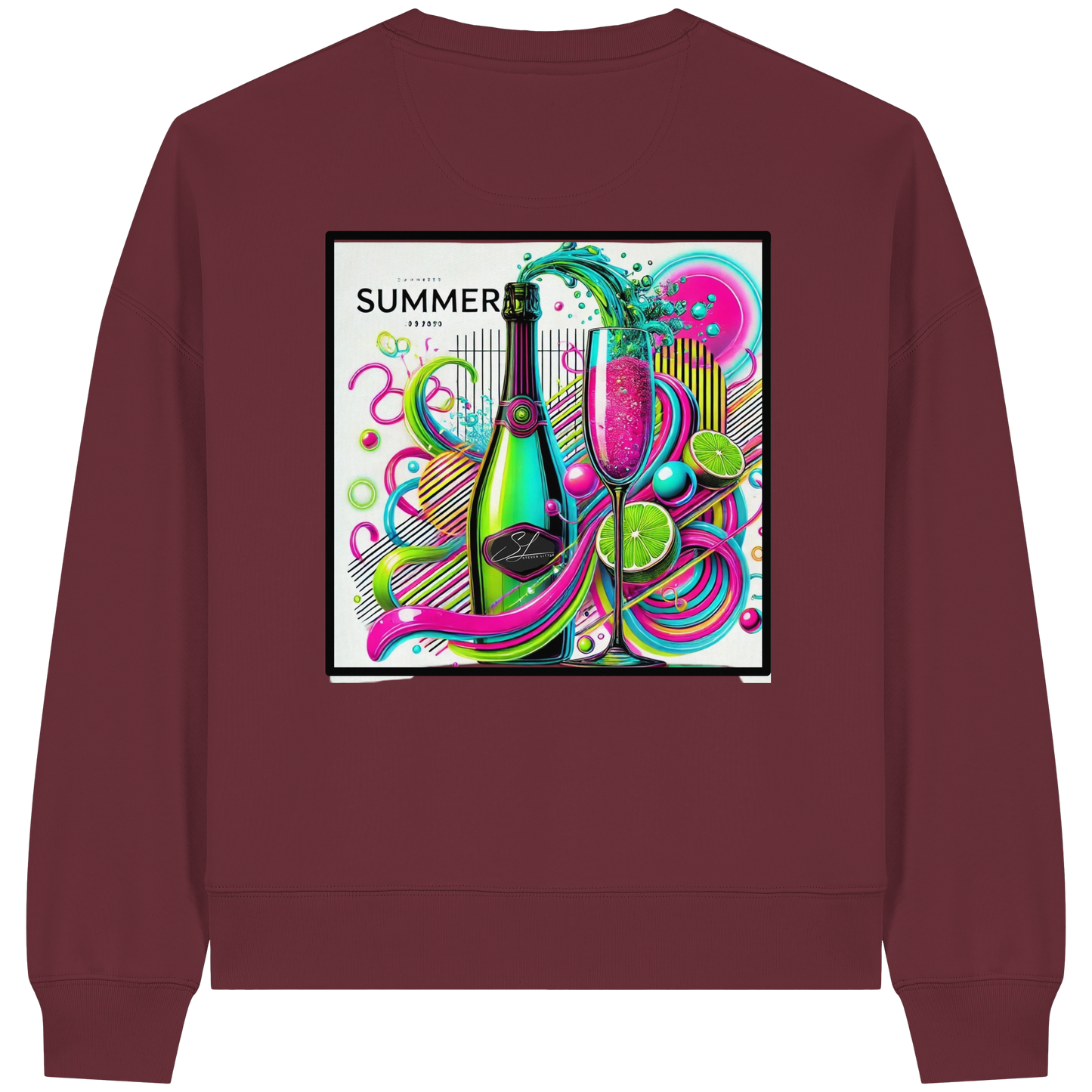 Neon Fresh - Womens Organic Boxcut Sweatshirt