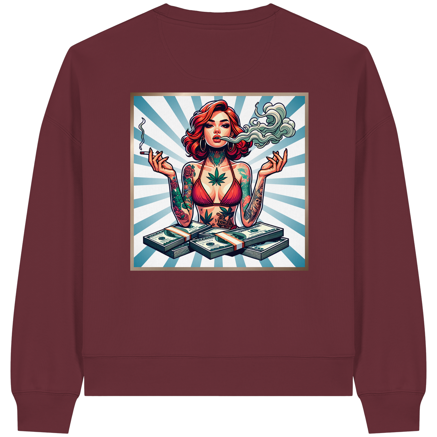 Rebel Rich - Sweat-shirt Boxcut bio pour femme
