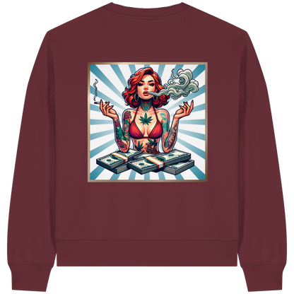 Rebel Rich - Sweat-shirt Boxcut bio pour femme
