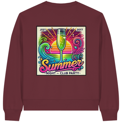Summer Party Vibes - Womens Organic Boxcut Sweatshirt