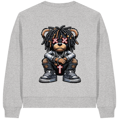 Badass Teddy - Womens Organic Boxcut Sweatshirt