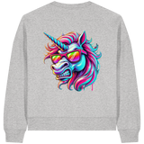 Funky Unicorn - Womens Organic Boxcut Sweatshirt