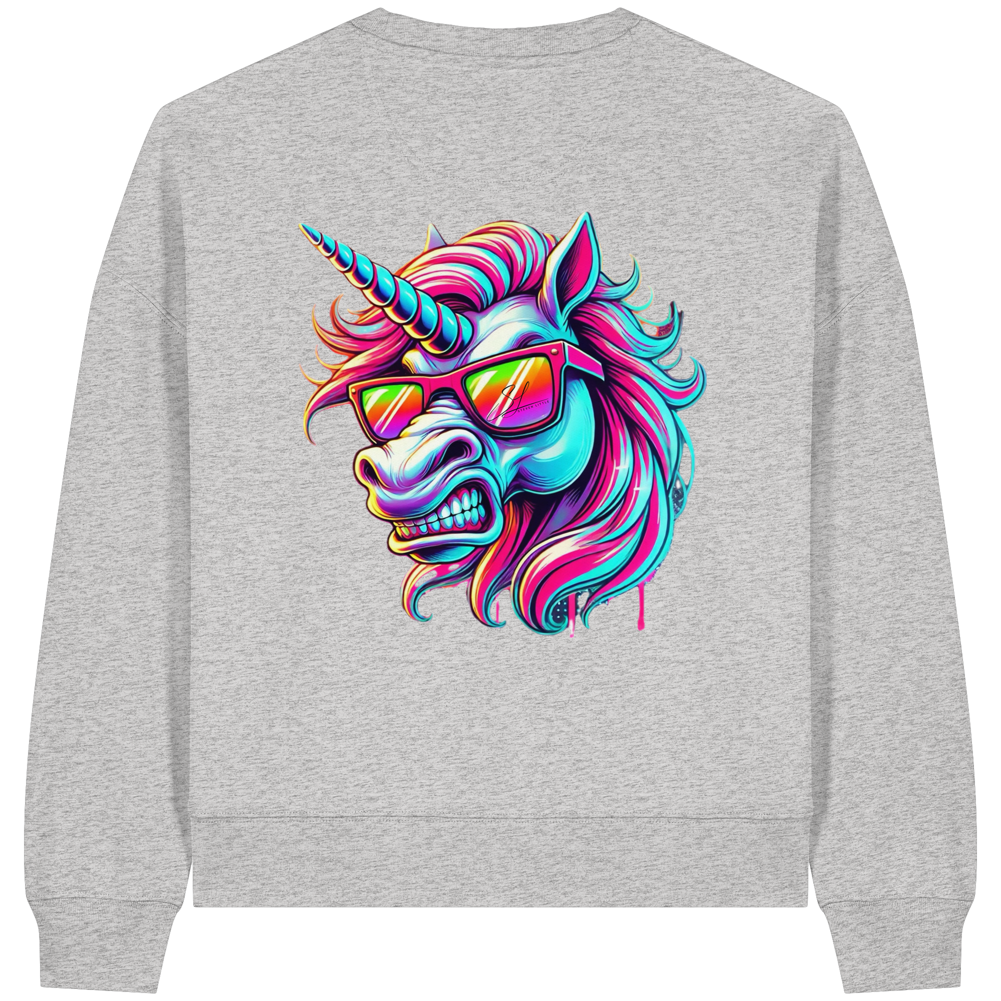 Funky Unicorn - Sweat-shirt bio Boxcut pour femme