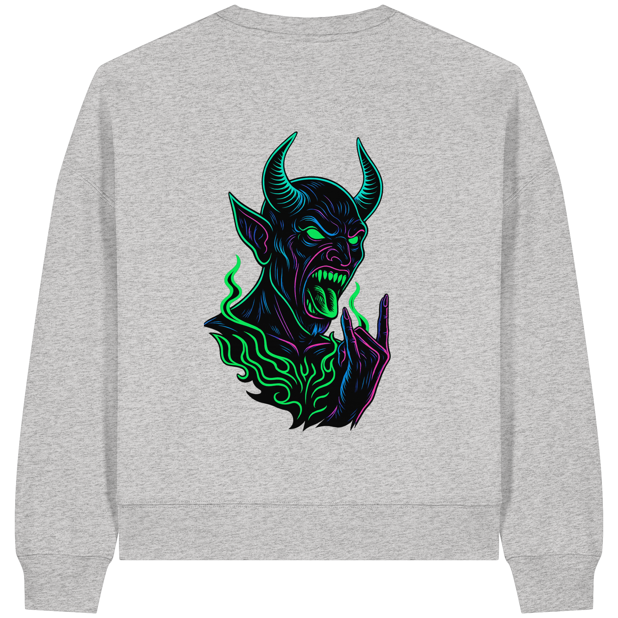 Neon Hellfire - Womens Organic Boxcut Sweatshirt