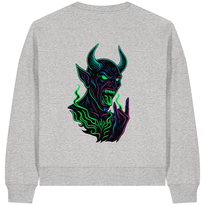 Neon Hellfire - Womens Organic Boxcut Sweatshirt