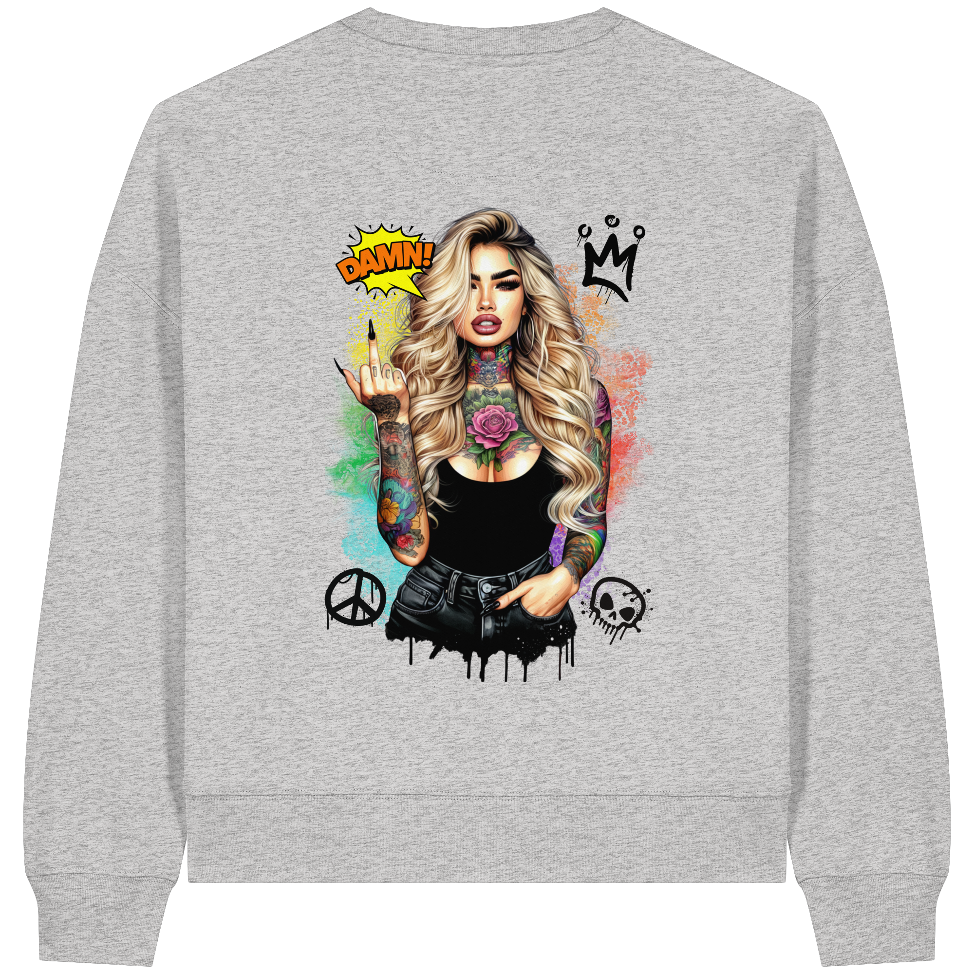 Ink Queen - Womens Organic Boxcut Sweatshirt