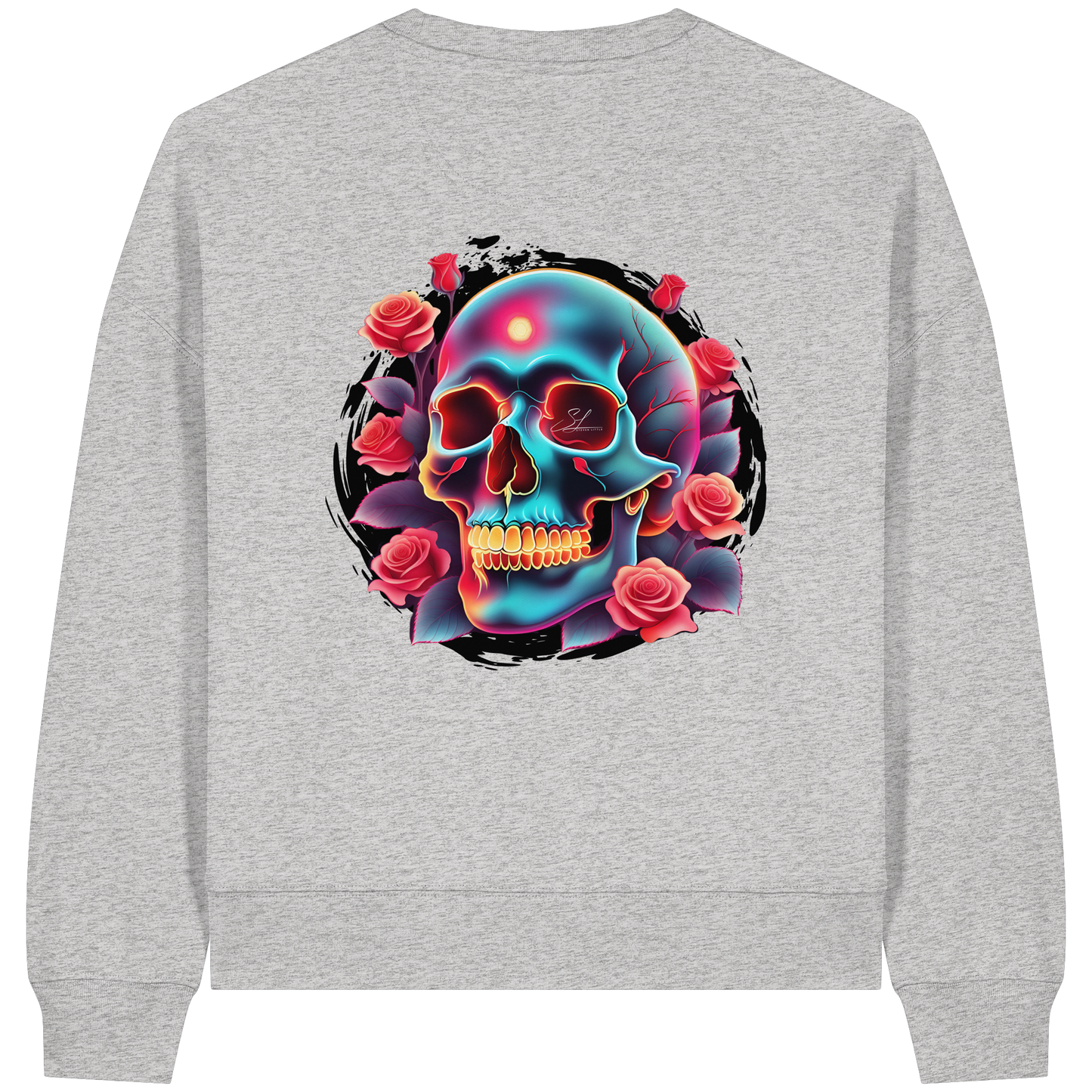 Glow Skull - Womens Organic Boxcut Sweatshirt