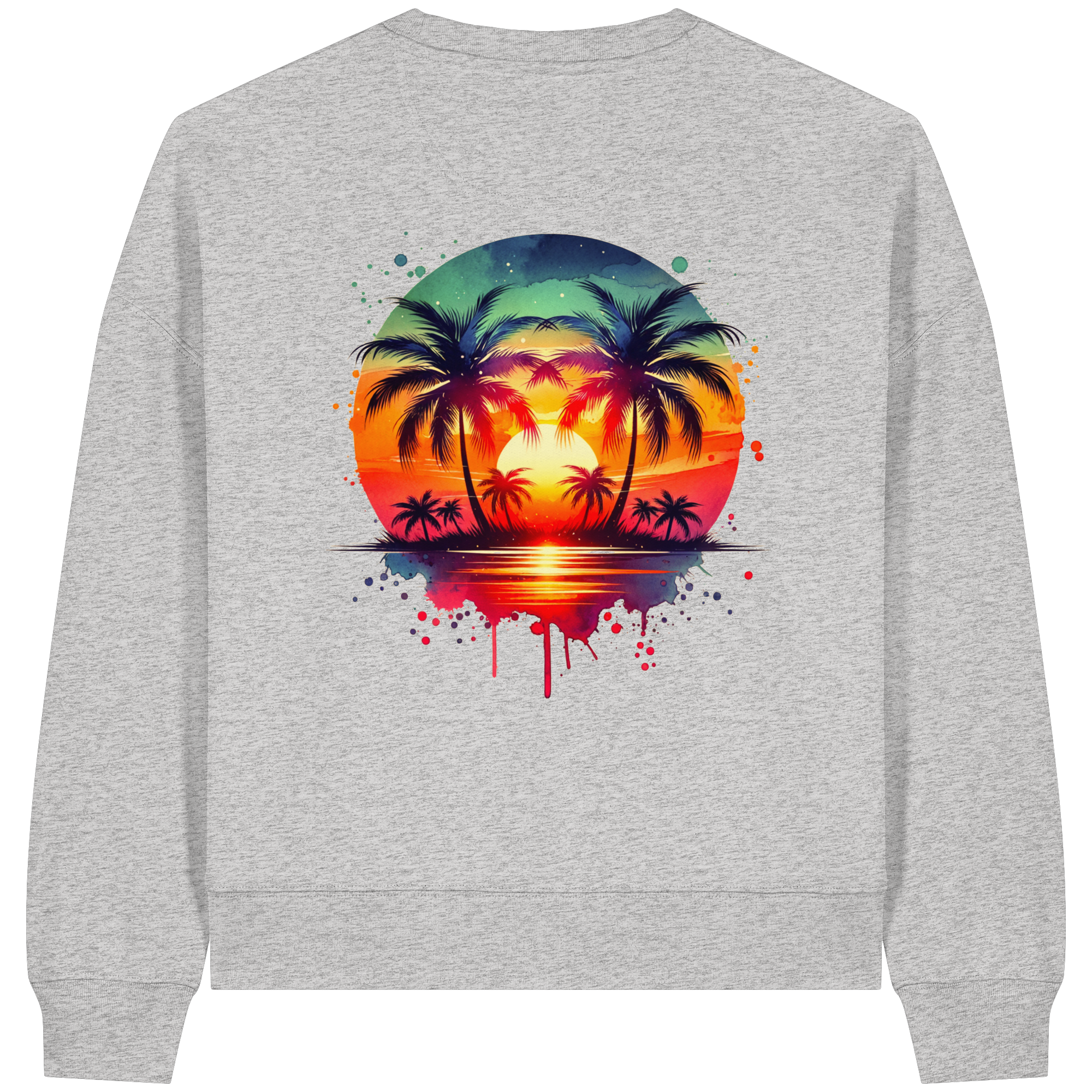 Tropical Sunset - Womens Organic Boxcut Sweatshirt