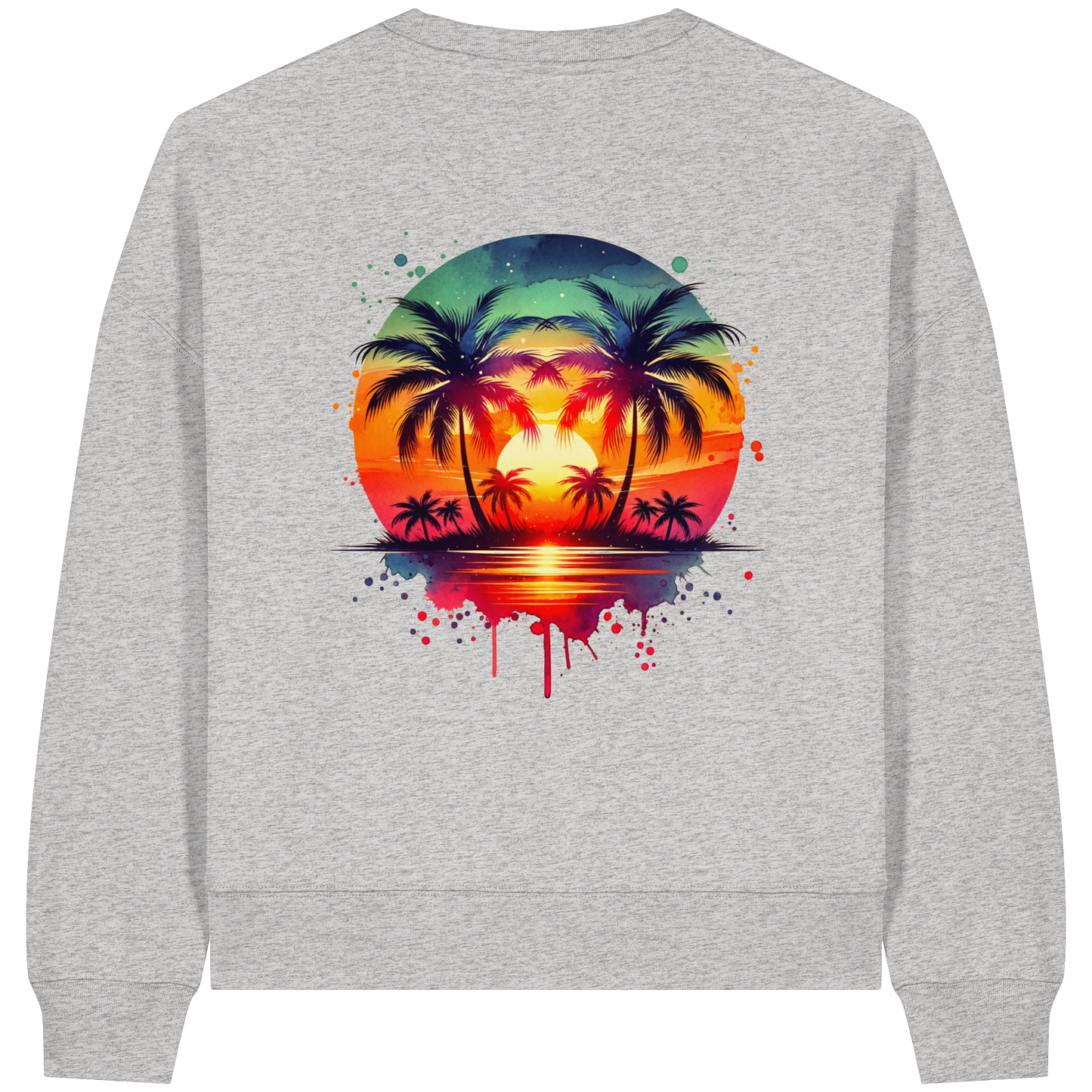 Tropical Sunset - Womens Organic Boxcut Sweatshirt