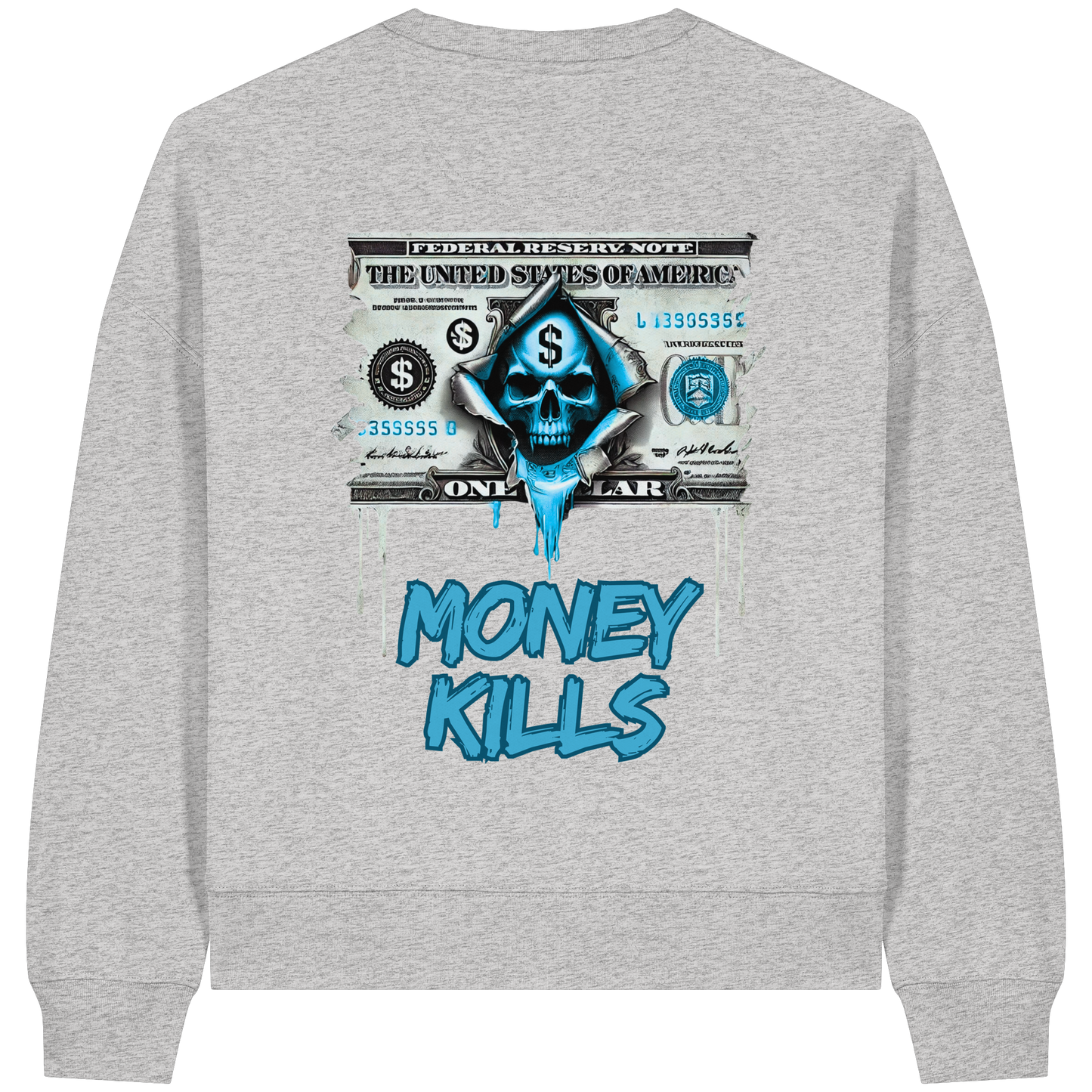 Money Kills - Womens Organic Boxcut Sweatshirt