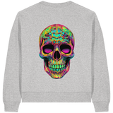 Psychedelic Skull - Womens Organic Boxcut Sweatshirt