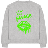 Kiss of Attitude - Womens Organic Boxcut Sweatshirt