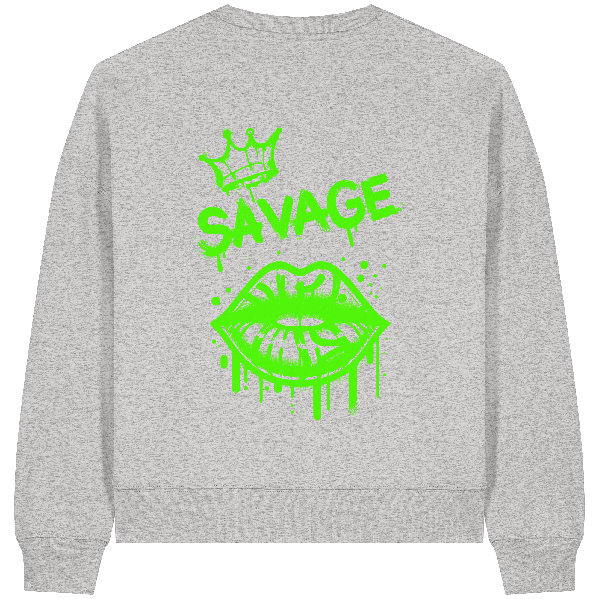 Kiss of Attitude - Womens Organic Boxcut Sweatshirt
