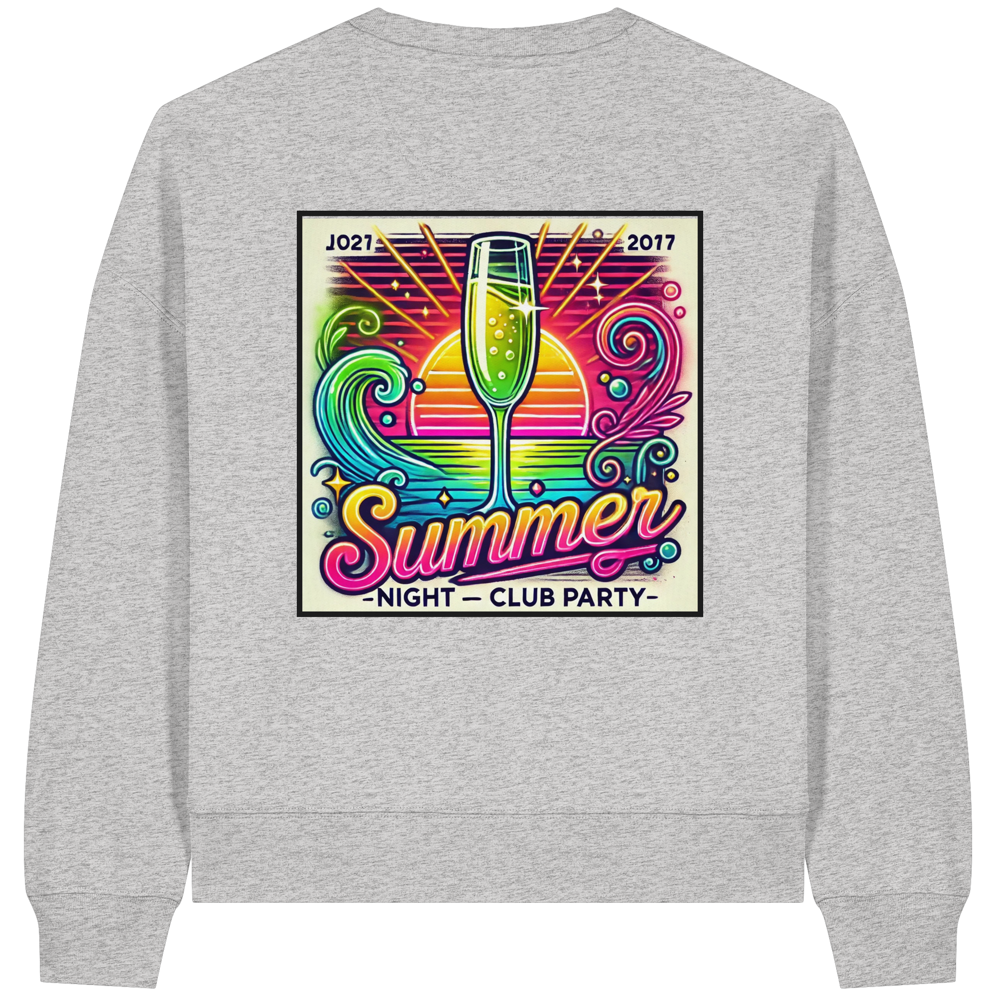 Summer Party Vibes - Womens Organic Boxcut Sweatshirt